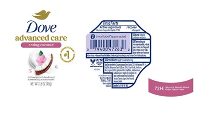 Label (Dove Advanced Caring Coconut Antiperspirant Deodorant   Artwork)